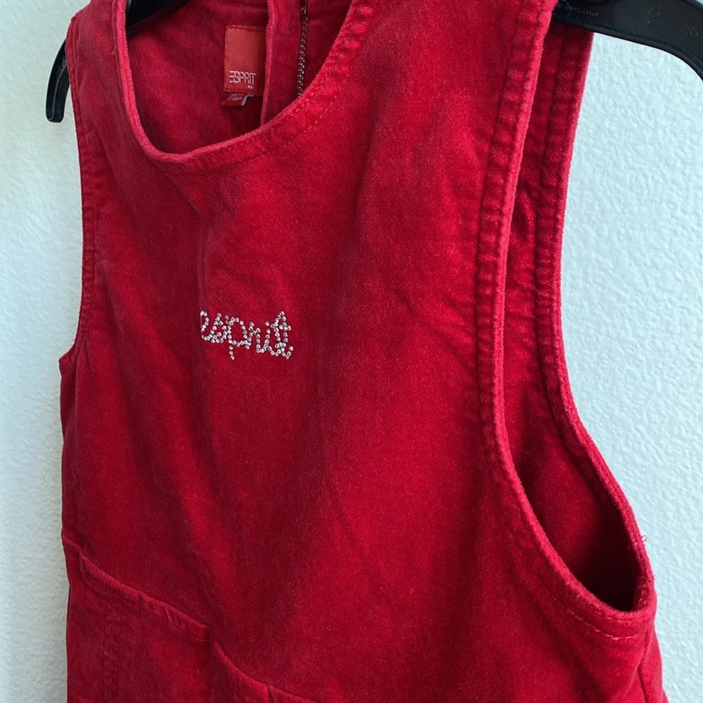 Esprit Girls' Red Corduroy Sleeveless Jumper Size: 10-11 Years - Picture 6 of 10